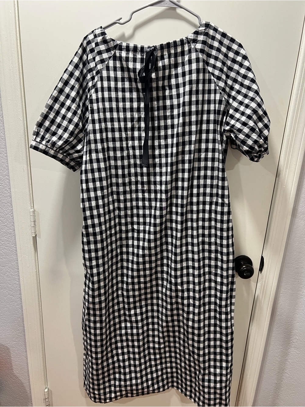 Original Use Black and White Gingham Mini Dress
